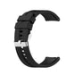 For Huawei Watch GT 2 46mm Silicone Replacement Wrist Strap Watchband, with Black Buckle, with Silver Buckle
