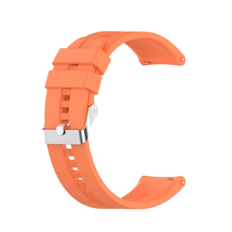 For Huawei Watch GT 2 46mm Silicone Replacement Wrist Strap Watchband, with Black Buckle, with Silver Buckle