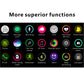 Smartwatch display showing colorful app and fitness function icons