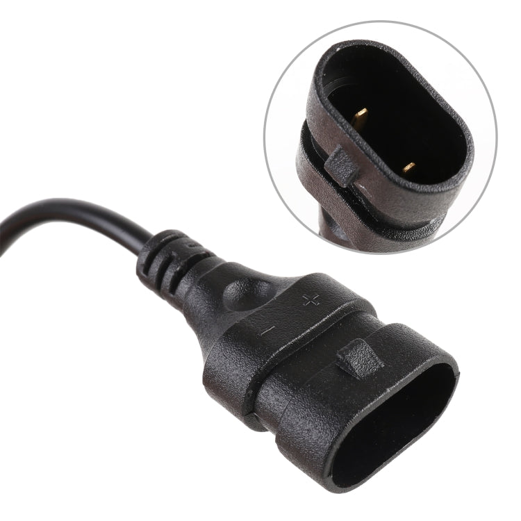 Car LED fog light wiring connector with black housing and angled plug end