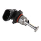LED car fog light bulb with black socket and silver LED housing, red ring detail