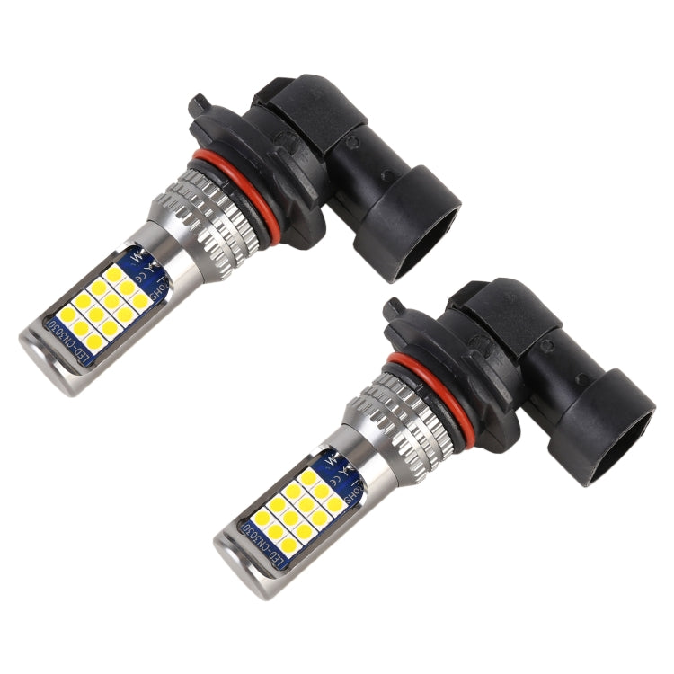 Pair of LED fog light bulbs with black connector housing and silver LED barrel