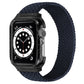 Woven replacement watch strap with frame, charcoal, for Apple Watch