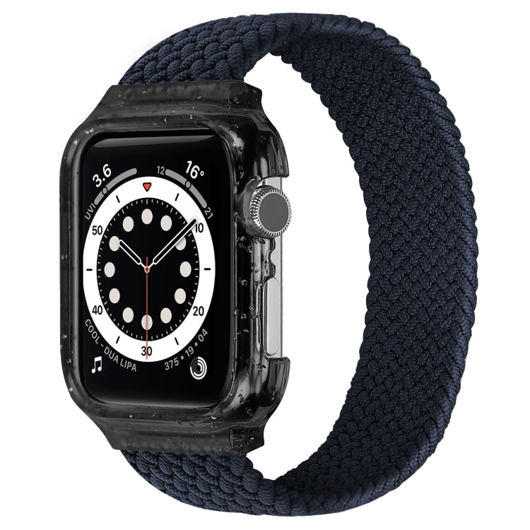 Woven replacement watch strap with frame, charcoal, for Apple Watch
