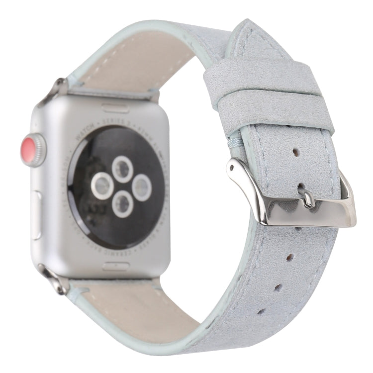 Frosted Genuine Leather Watchband For Apple Watch Series 6 & SE & 5 & 4 40mm / 3 & 2 & 1 38mm, For Apple Watch Series 7 41mm / 6 & SE & 5 & 4 40mm / 3 & 2 & 1 38mm