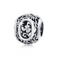 S925 sterling silver letter bead with hollow “O” motif and ornate filigree detailing