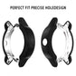 Black TPU protective watch case with raised bezel, shown from two angles
