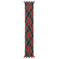 Charcoal and red braided nylon single-loop watchband with bold red zigzag weave