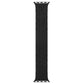 Black braided nylon single-loop watchband with woven strap and metal connector ends