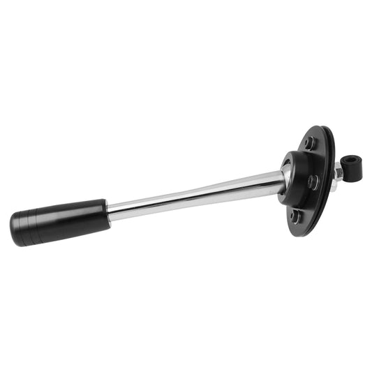 Adjustable short shifter lever with black grip ends and silver rod