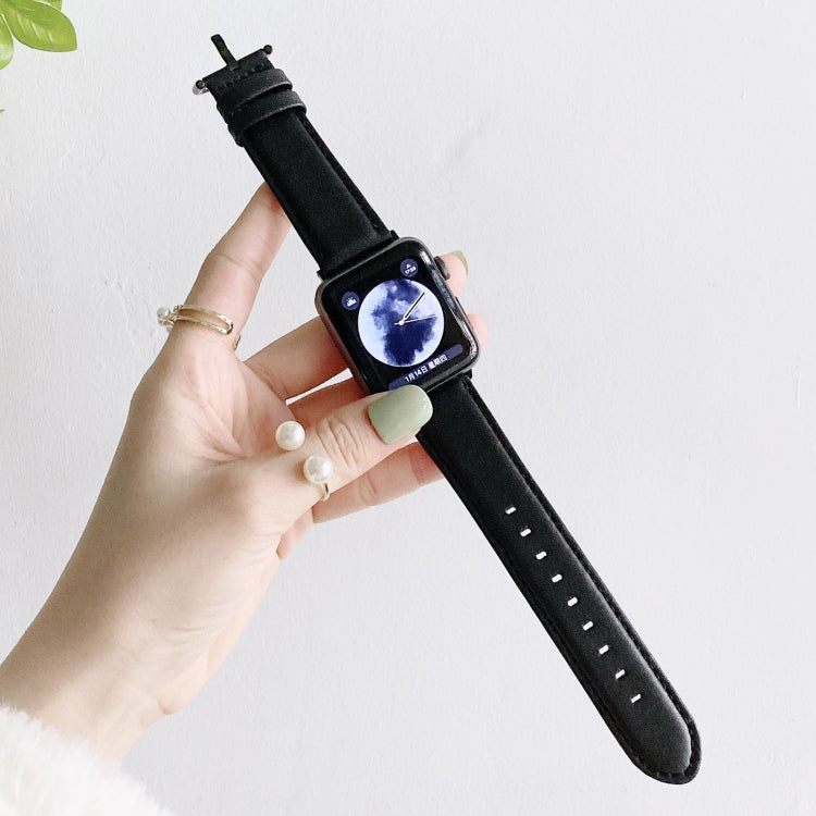 D Character Buckle Smooth Texture Replacement Watchbands For Apple Watch Series 6 & SE & 5 & 4 44mm / 3 & 2 & 1 42mm