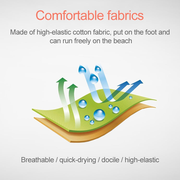 Green knit water shoe illustration showing breathable, flexible fabric