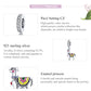 Sterling silver alpaca pendant charm with CZ pavé and colorful enamel detail