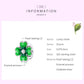 Lucky clover charm bead with green enamel petals and clear CZ center on silver