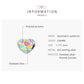 Heart charm bead in sterling silver with multicolor geometric enamel pattern
