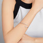 Sterling silver snake open bracelet on a woman's wrist