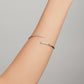 Sterling silver snake open bracelet with two serpent head ends
