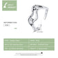 Sterling silver open wave ring with stacked CZ stones and U-shaped top band