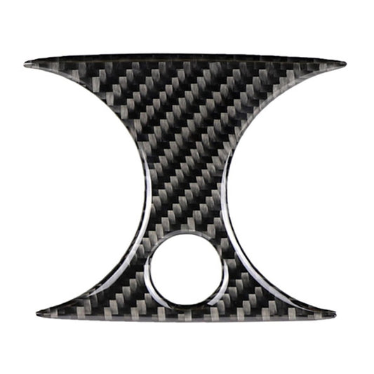 Carbon fiber rear air outlet trim sticker, star-shaped with round center opening