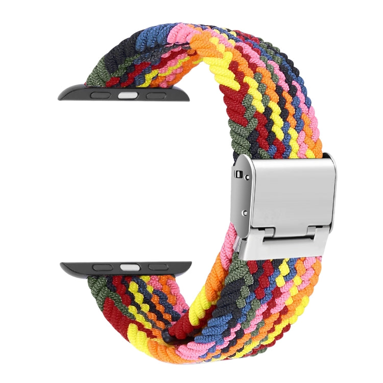 Braided + Stainless Steel Replacement Watchbands For Apple Watch Series 6 & SE & 5 & 4 40mm / 3 & 2 & 1 38mm, For Apple Watch Series 8&7 41mm / SE 2&6&SE&5&4 40mm / 3&2&1 38mm, For Apple Watch Series 7 41mm / 6 & SE & 5 & 4 40mm                        ...