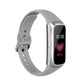 For Samsung Galaxy Fit SM-R370 Silicone Steel Shrapnel Black Buckle Replacement Strap Watchband