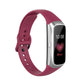 For Samsung Galaxy Fit SM-R370 Silicone Steel Shrapnel Black Buckle Replacement Strap Watchband