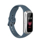 For Samsung Galaxy Fit SM-R370 Silicone Steel Shrapnel Black Buckle Replacement Strap Watchband