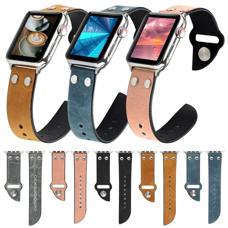 Assorted leather watch straps with metal buckles, various colors