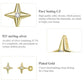 Gold-plated sterling silver star ear stud with CZ