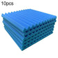 Triangular groove acoustic foam set, blue, 10 pcs