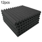 Triangular groove acoustic foam set, dark gray, 12 pcs