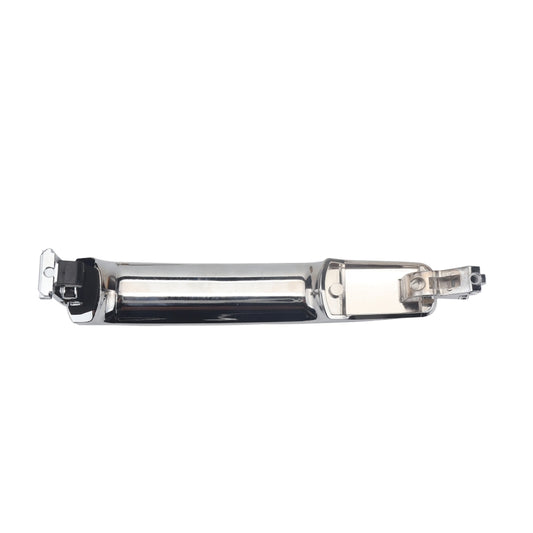 Chrome exterior door handle assembly with latch end and mounting hardware