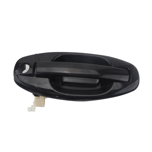 Front left exterior door handle for car, dark black with integrated pull button