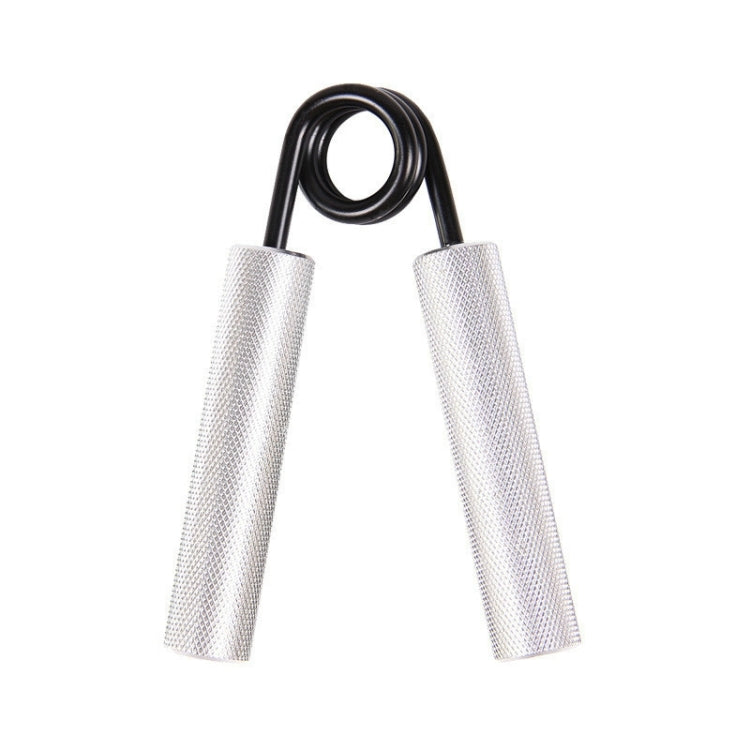 Wrist strength trainer with black spring and silver mesh handles, standalone