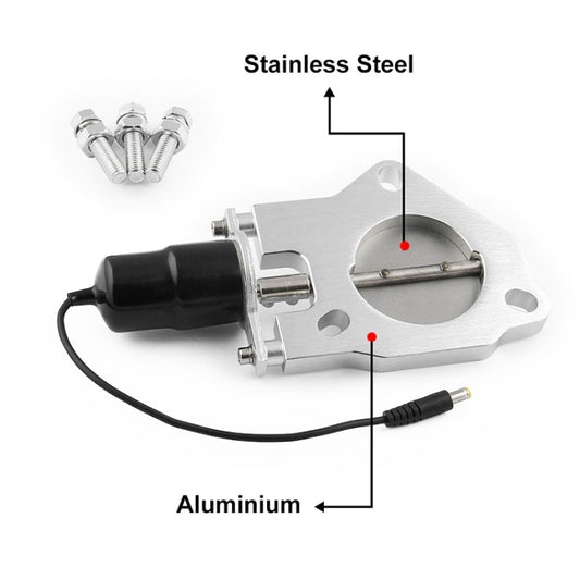 Universal Car Stainless Steel Racing Electric Exhaust Cutout Valves Control Motor, 2 inch, 2.25 inch, 3 inch