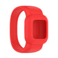 No-buckle silicone watch band for Vivofit JR3, red with rectangular clasp
