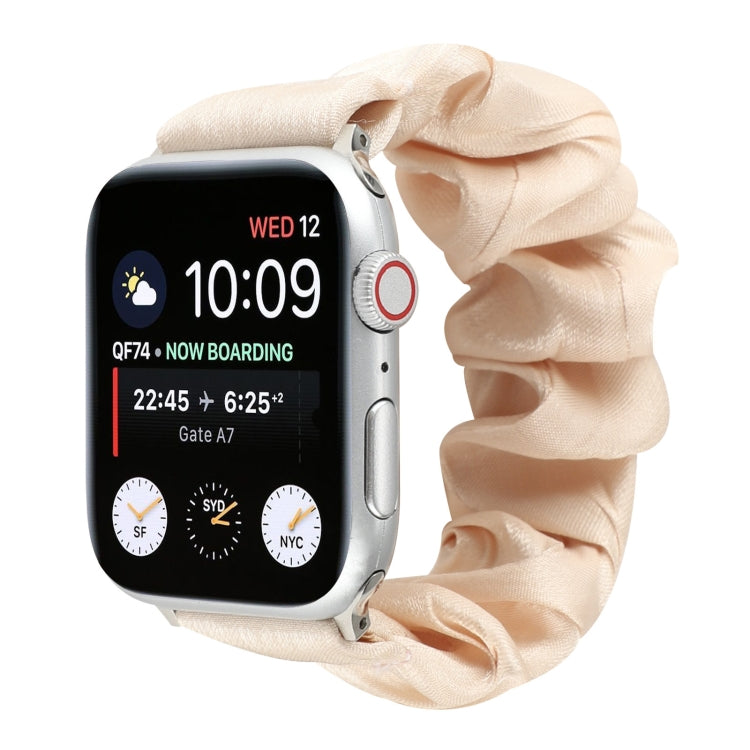 Shell Pattern Hair Ring Cloth Watch Strap, For Apple Watch Ultra 49mm / Series 8&7 45mm / SE 2&6&SE&5&4 44mm / 3&2&1 42mm, For Apple Watch Series 8&7 41mm / SE 2&6&SE&5&4 40mm / 3&2&1 38mm                                                                ...