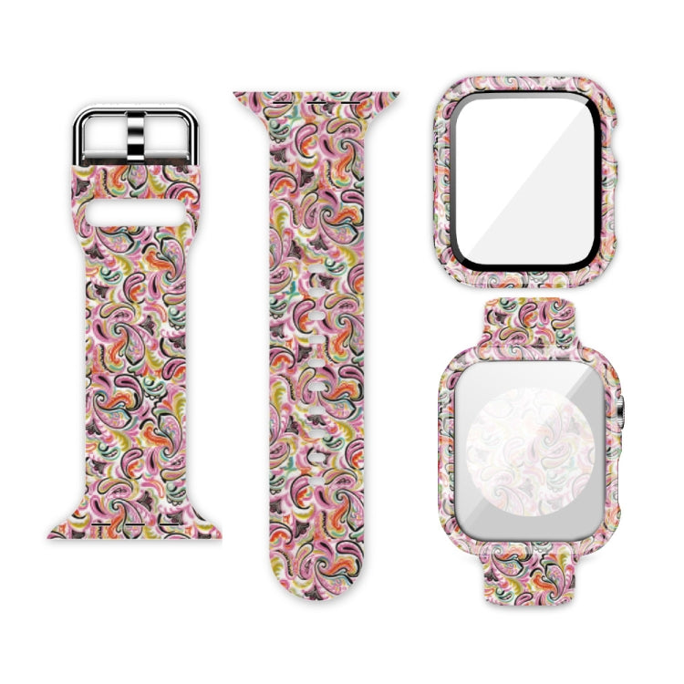 Silicone Printing Integrated Replacement Watch Case Watchband, For Apple Watch Series 6 / 5 / 4 / Watch SE 44mm, For Apple Watch Series 6 / 5 / 4 / Watch SE 40mm, For Apple Watch Series 3 & 2 & 1 42mm, For Apple Watch Series 3 & 2 & 1 38mm