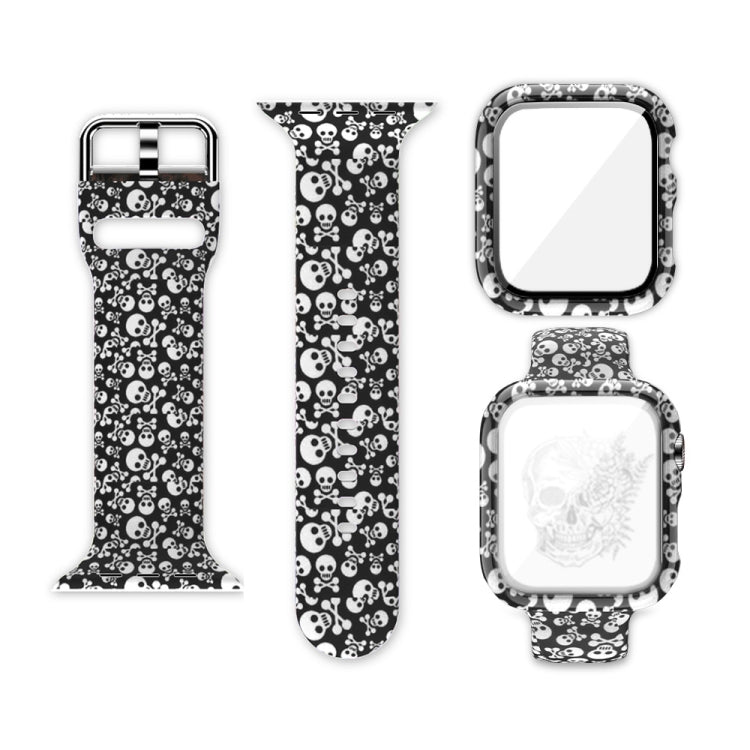 Silicone Printing Integrated Replacement Watch Case Watchband, For Apple Watch Series 6 / 5 / 4 / Watch SE 44mm, For Apple Watch Series 6 / 5 / 4 / Watch SE 40mm, For Apple Watch Series 3 & 2 & 1 42mm, For Apple Watch Series 3 & 2 & 1 38mm