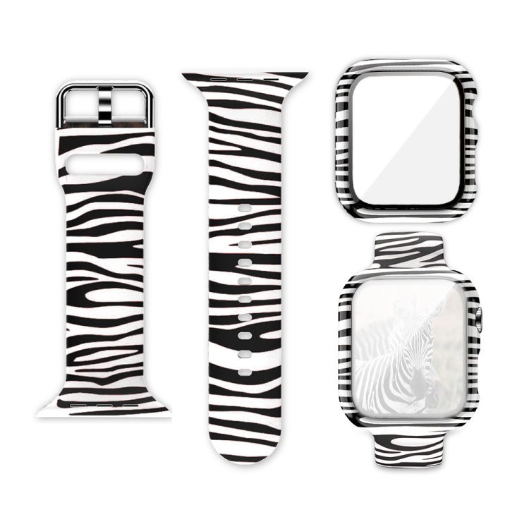 Silicone Printing Integrated Replacement Watch Case Watchband, For Apple Watch Series 6 / 5 / 4 / Watch SE 44mm, For Apple Watch Series 6 / 5 / 4 / Watch SE 40mm, For Apple Watch Series 3 & 2 & 1 42mm, For Apple Watch Series 3 & 2 & 1 38mm