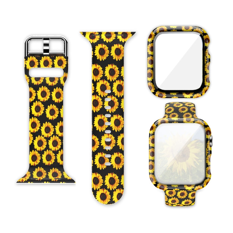 Silicone Printing Integrated Replacement Watch Case Watchband, For Apple Watch Series 6 / 5 / 4 / Watch SE 44mm, For Apple Watch Series 6 / 5 / 4 / Watch SE 40mm, For Apple Watch Series 3 & 2 & 1 42mm, For Apple Watch Series 3 & 2 & 1 38mm