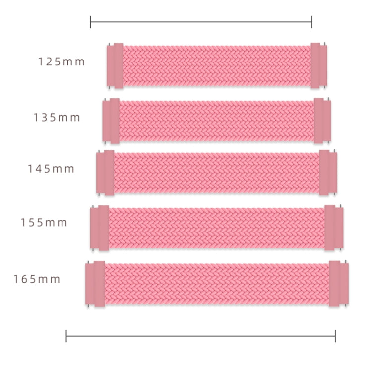 For Garmin Vivoactive 3 Adjustable Nylon Braided Elasticity Replacement Strap Watchband, 125mm, 135mm, 145mm, 155mm, 165mm