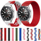 Braided nylon watch straps, red and white patterns, with silver metal clasp