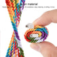 Colorful rainbow braided nylon watch strap with quick-release clasp and pin