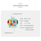 Mini green TV enamel charm bead with multicolor striped screen
