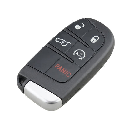 5-button car key fob with lock, unlock, trunk and panic buttons