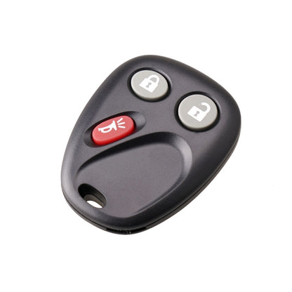 3-button car remote key fob with lock, unlock, and trunk buttons, black shell