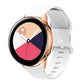 White silicone perforated watch strap with internal buckle