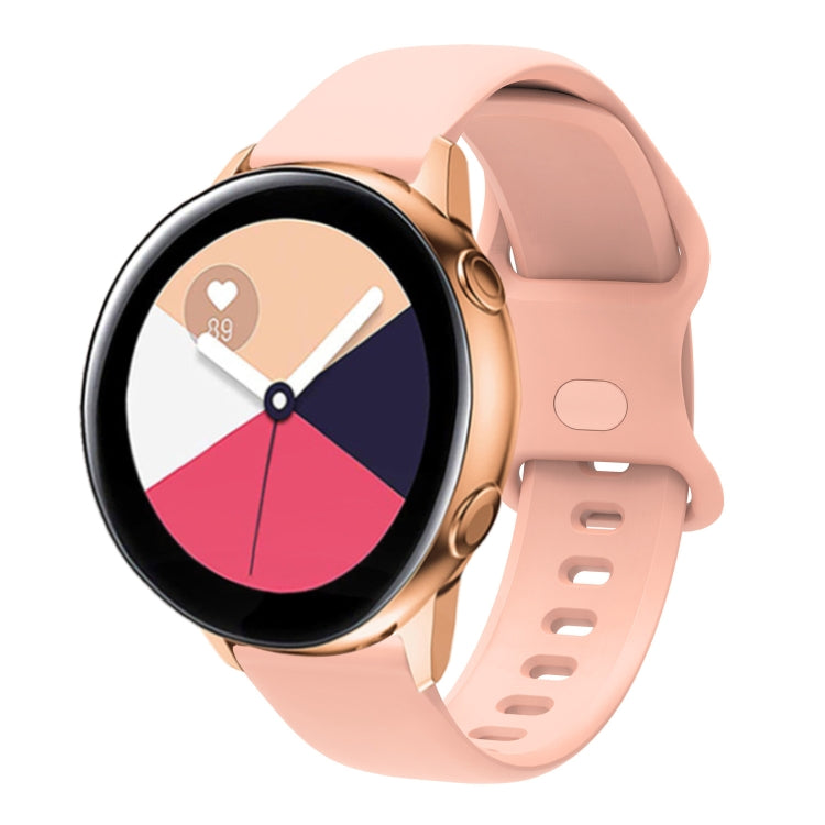 Light pink silicone perforated watch strap with internal buckle