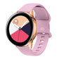 Lavender silicone perforated watch strap with internal buckle